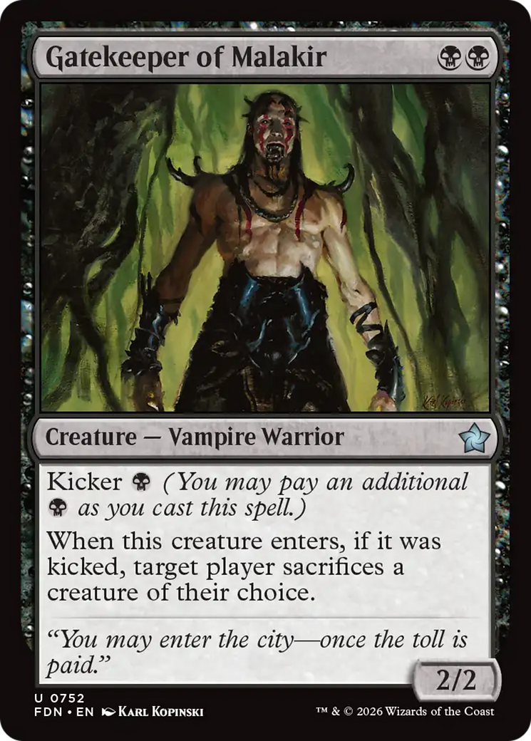 Gatekeeper of Malakir (0752) [Foundations] | Boutique FDB TCG