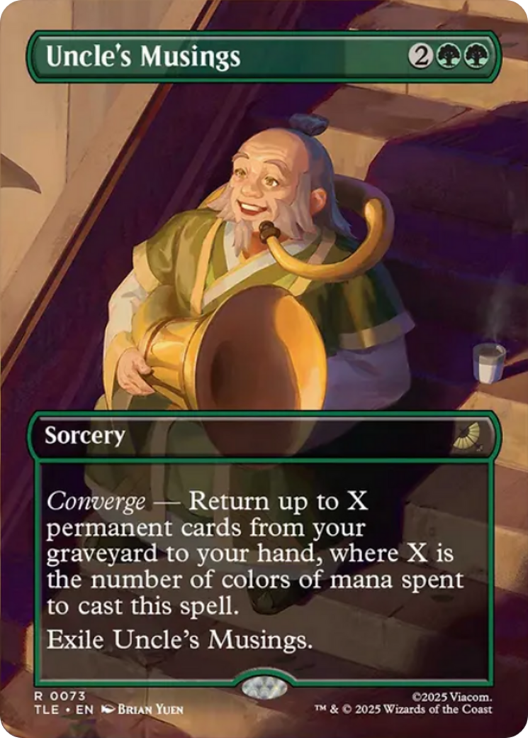 Uncle's Musings (Borderless) [Avatar: The Last Airbender: Eternal-Legal] | Boutique FDB TCG