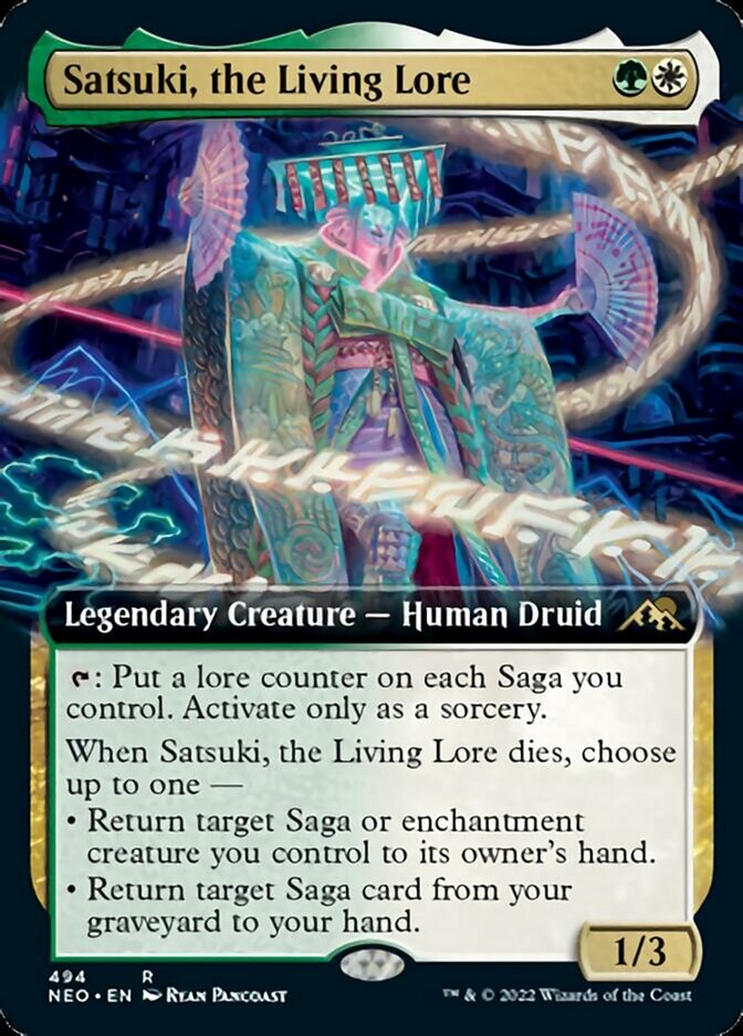 Satsuki, the Living Lore (Extended Art) [Kamigawa: Neon Dynasty] | Boutique FDB TCG
