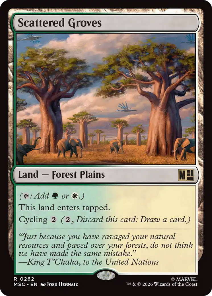 Scattered Groves (Surge Foil) [Marvel Super Heroes Commander] | Boutique FDB TCG