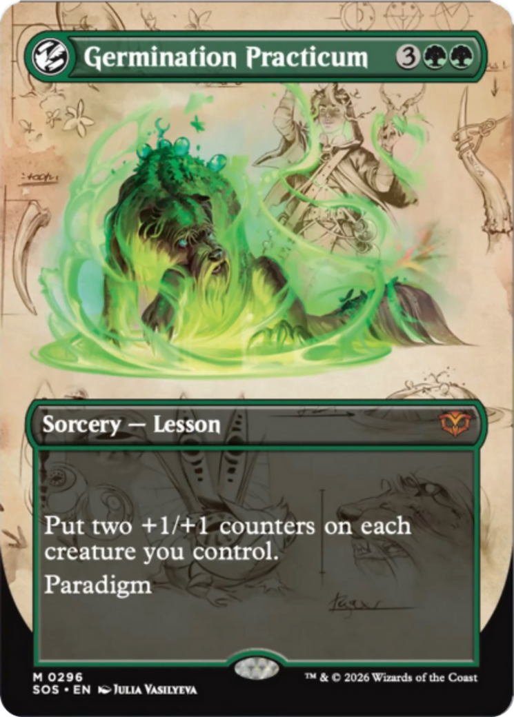 Germination Practicum (Borderless) [Secrets of Strixhaven] | Boutique FDB TCG