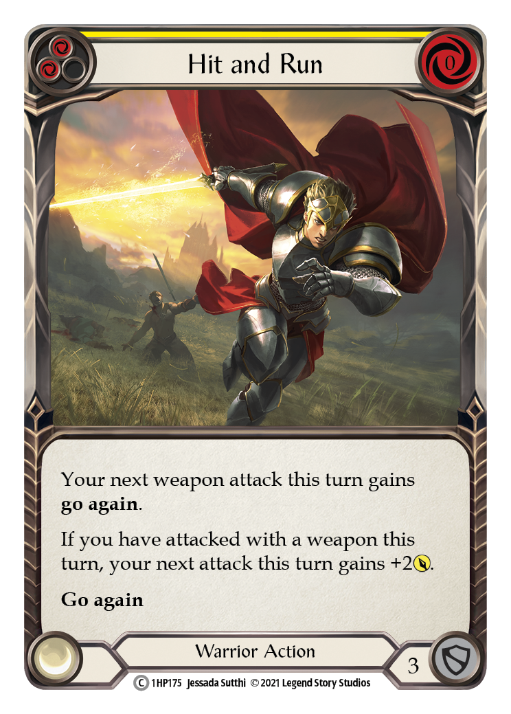 Hit and Run (Yellow) [1HP175] (History Pack 1) | Boutique FDB TCG