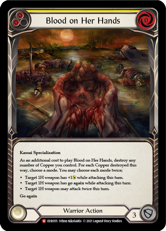 Blood on Her Hands [EVR055] (Everfest)  1st Edition Rainbow Foil | Boutique FDB TCG