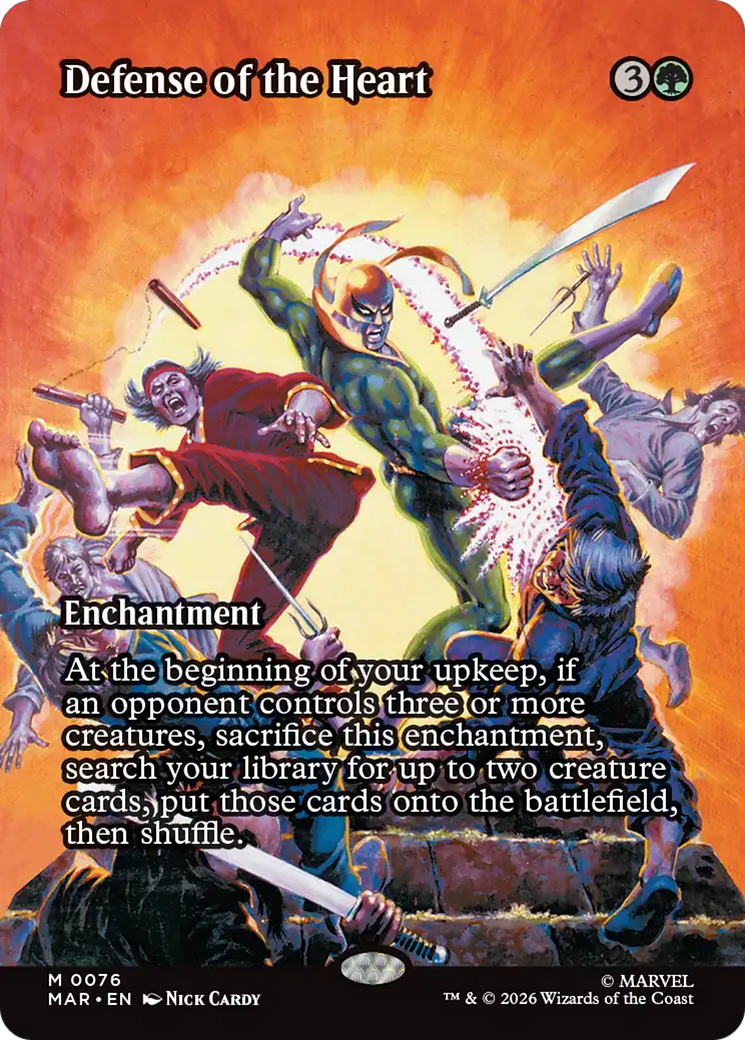Defense of the Heart (Borderless) [Marvel Universe: Eternal-Legal] | Boutique FDB TCG