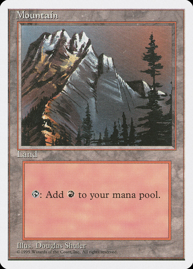 Mountain (Snow Top / Highest Point on Left) [Fourth Edition] | Boutique FDB TCG