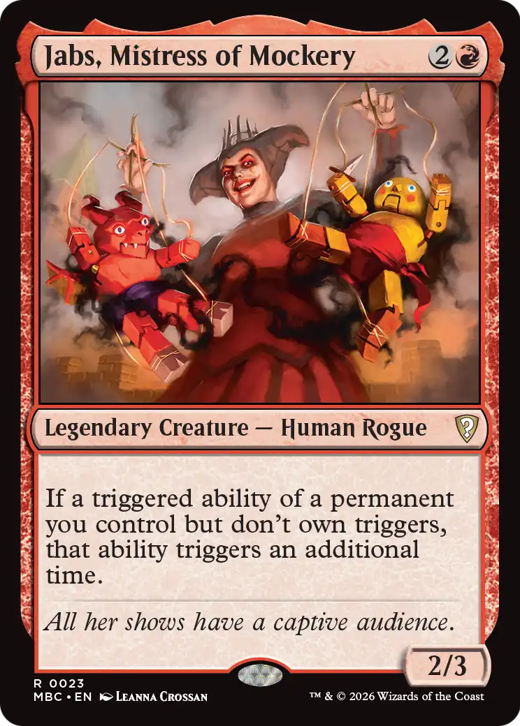 Jabs, Mistress of Mockery [Mystery Booster: Commander Edition] | Boutique FDB TCG