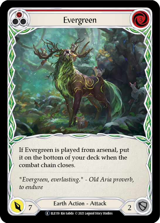Evergreen (Red) [U-ELE119] (Tales of Aria Unlimited)  Unlimited Rainbow Foil | Boutique FDB TCG