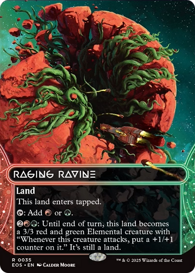 Raging Ravine (0035) (Borderless) [Edge of Eternities: Stellar Sights] | Boutique FDB TCG