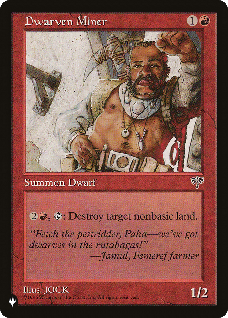 Dwarven Miner [The List] | Boutique FDB TCG