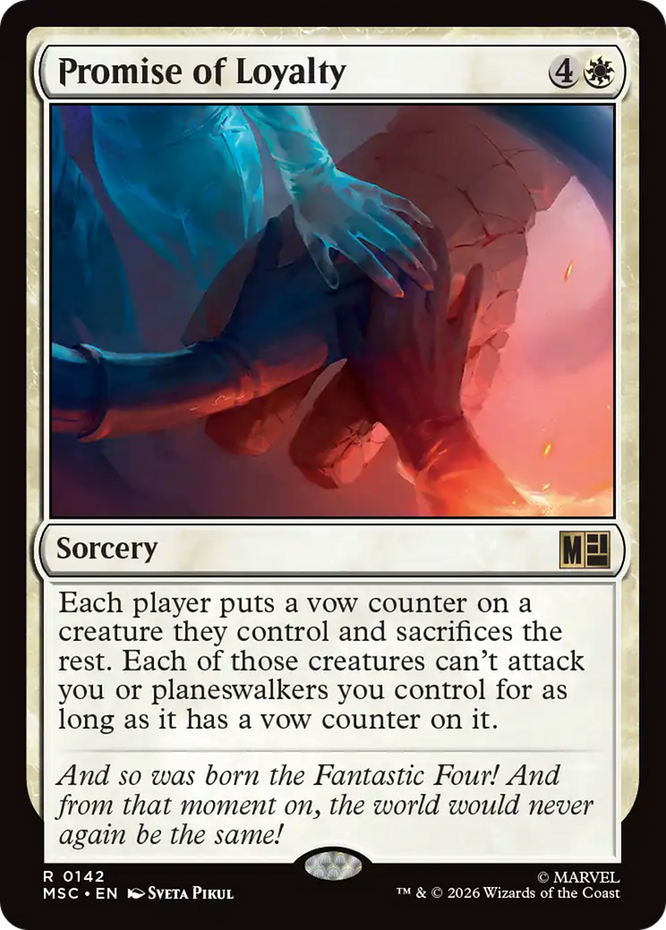 Promise of Loyalty (Surge Foil) [Marvel Super Heroes Commander] | Boutique FDB TCG