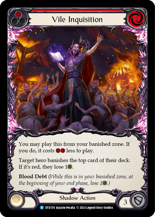 Vile Inquisition (Red) [DTD178] (Dusk Till Dawn) | Boutique FDB TCG