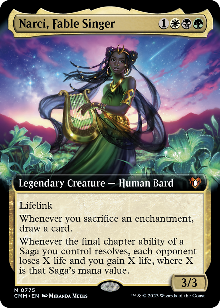 Narci, Fable Singer (Extended Art) [Commander Masters] | Boutique FDB TCG