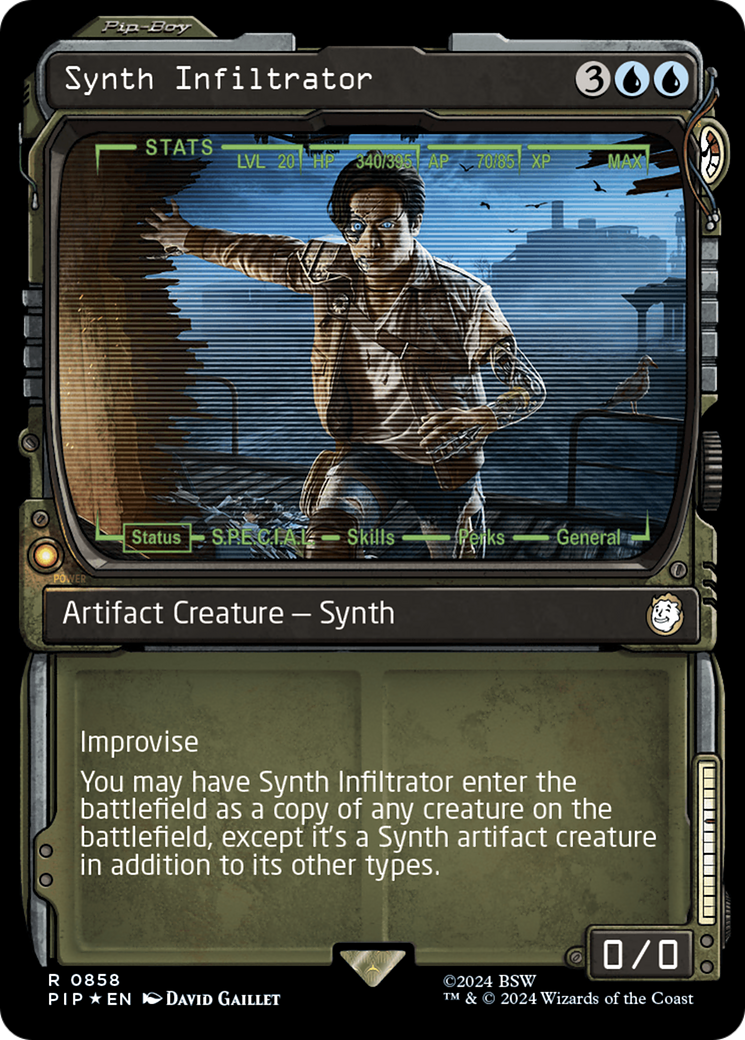 Synth Infiltrator (Showcase) (Surge Foil) [Fallout] | Boutique FDB TCG