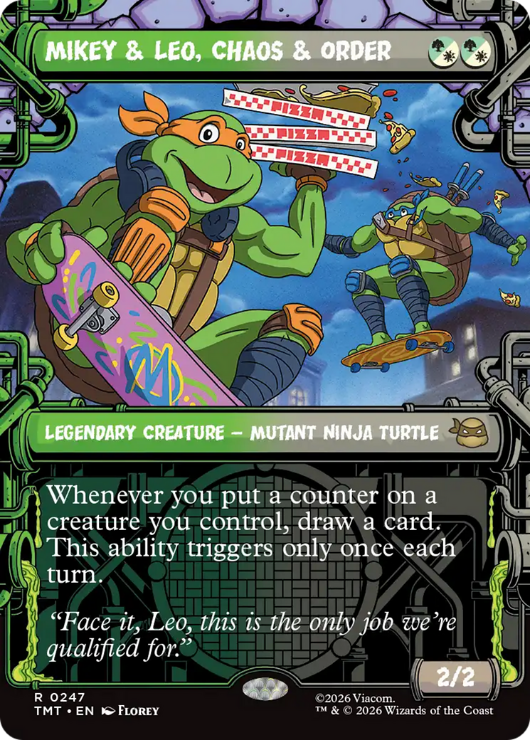 Mikey & Leo, Chaos & Order (Showcase) [Teenage Mutant Ninja Turtles] | Boutique FDB TCG