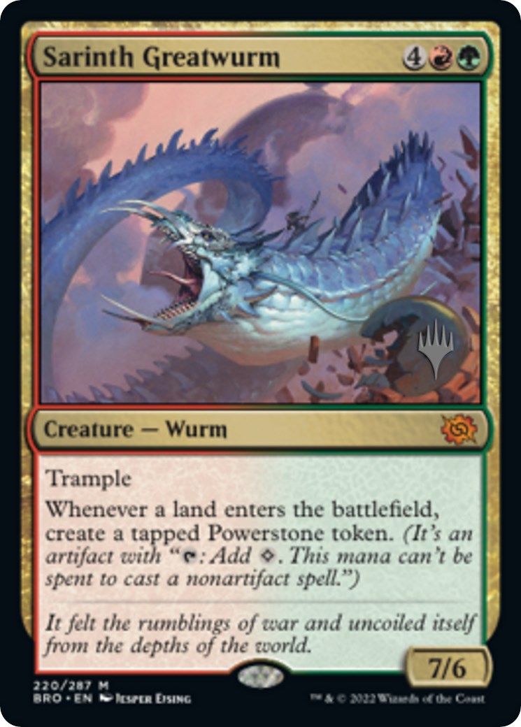 Sarinth Greatwurm (Promo Pack) [The Brothers' War Promos] | Boutique FDB TCG