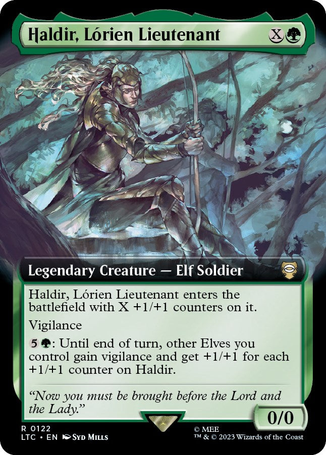 Haldir, Lorien Lieutenant (Extended Art) [The Lord of the Rings: Tales of Middle-Earth Commander] | Boutique FDB TCG