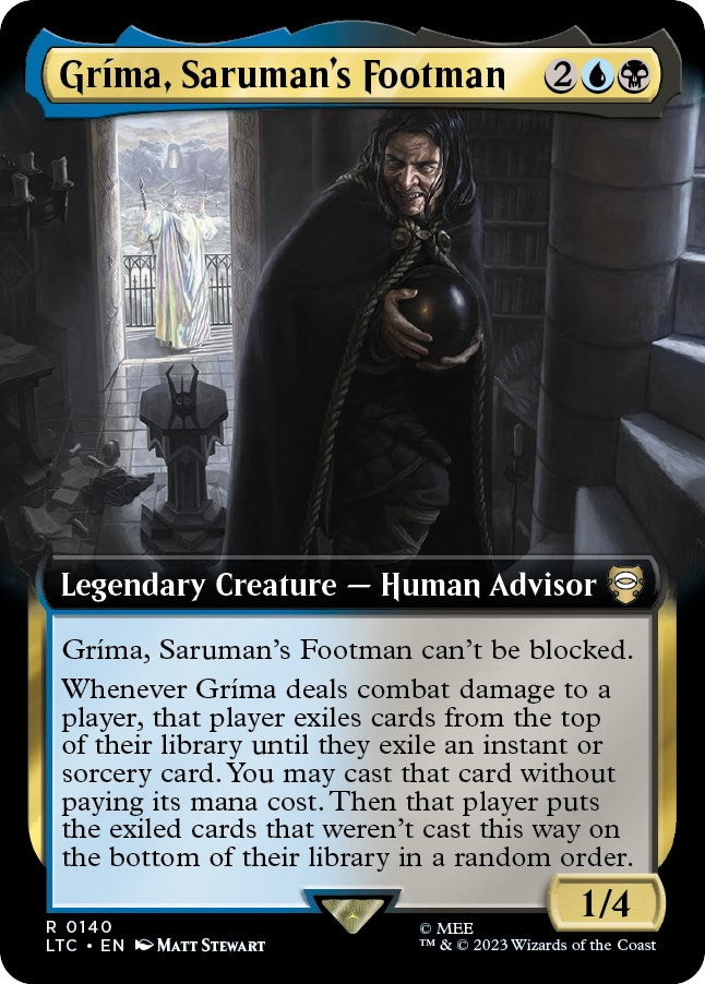 Grima, Saruman's Footman (Extended Art) [The Lord of the Rings: Tales of Middle-Earth Commander] | Boutique FDB TCG