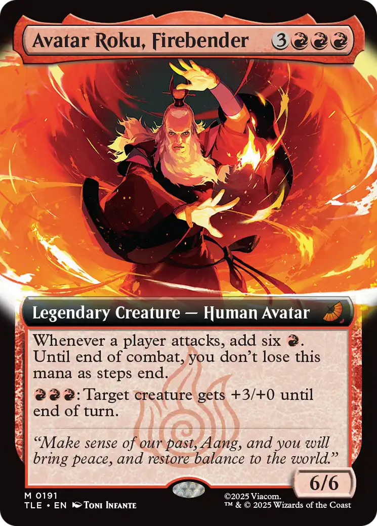 Avatar Roku, Firebender (Extended Art) [Avatar: The Last Airbender: Eternal-Legal] | Boutique FDB TCG