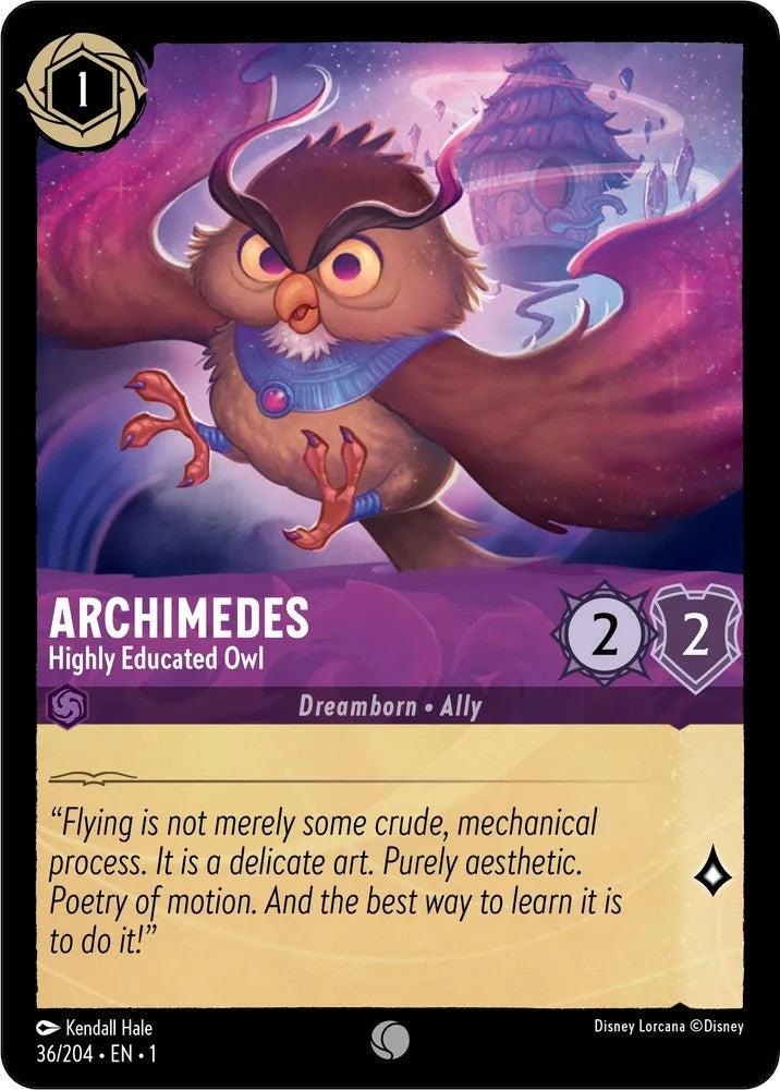 Archimedes - Highly Educated Owl (36/204) [The First Chapter] | Boutique FDB TCG