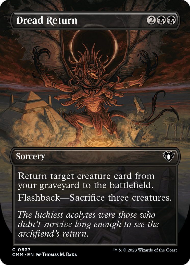 Dread Return (Borderless Alternate Art) [Commander Masters] | Boutique FDB TCG