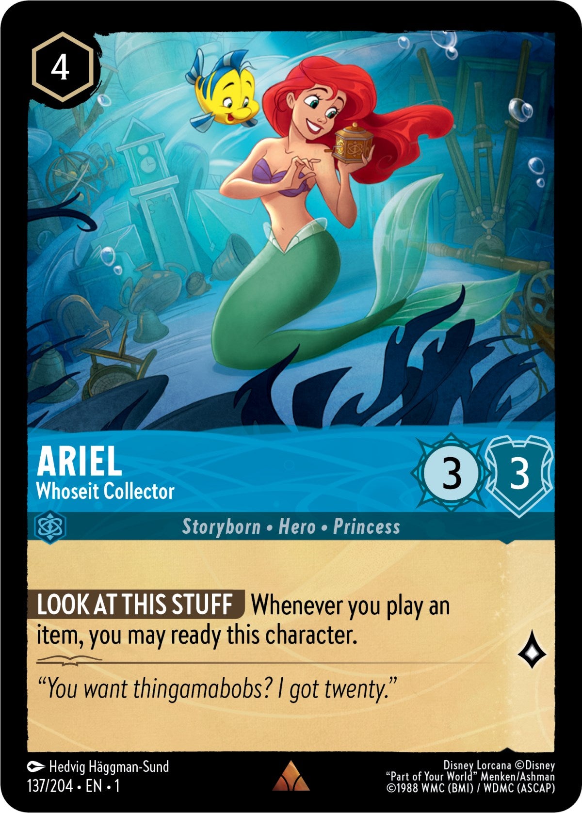 Ariel - Whoseit Collector (137/204) [The First Chapter] | Boutique FDB TCG