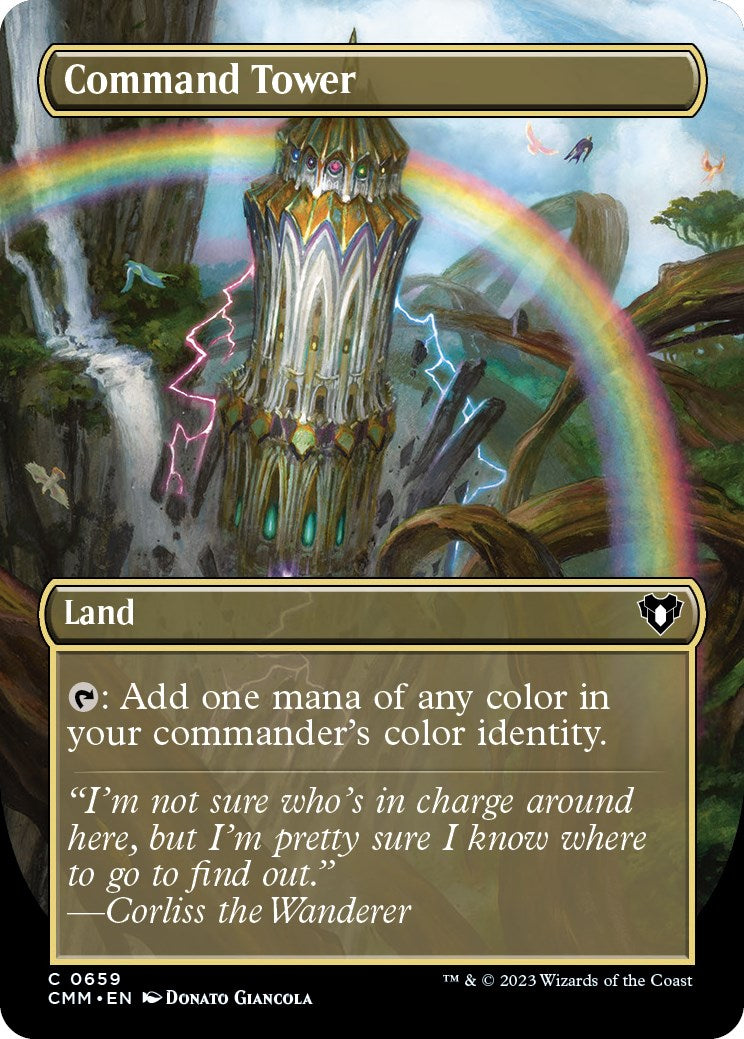 Command Tower (Borderless Alternate Art) [Commander Masters] | Boutique FDB TCG