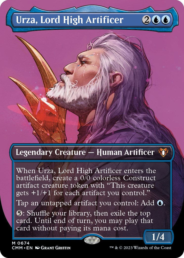 Urza, Lord High Artificer (Borderless Profile) [Commander Masters] | Boutique FDB TCG