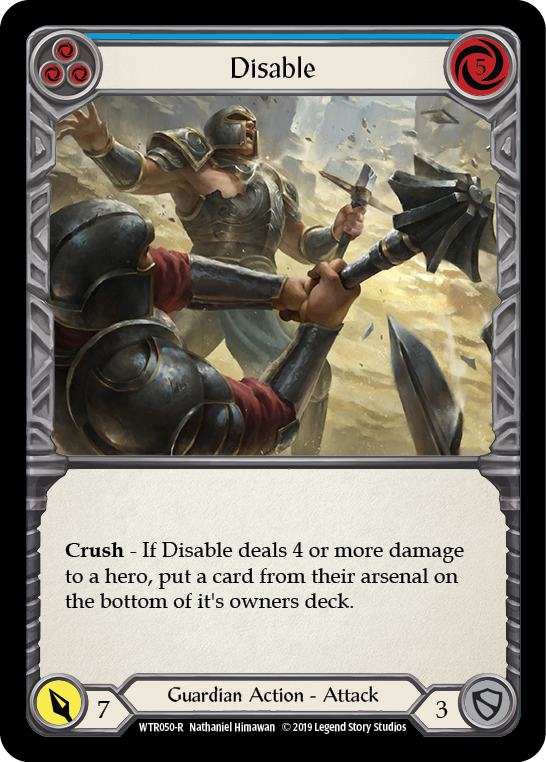 Disable (Blue) [WTR050-R] (Welcome to Rathe)  Alpha Print Normal | Boutique FDB TCG