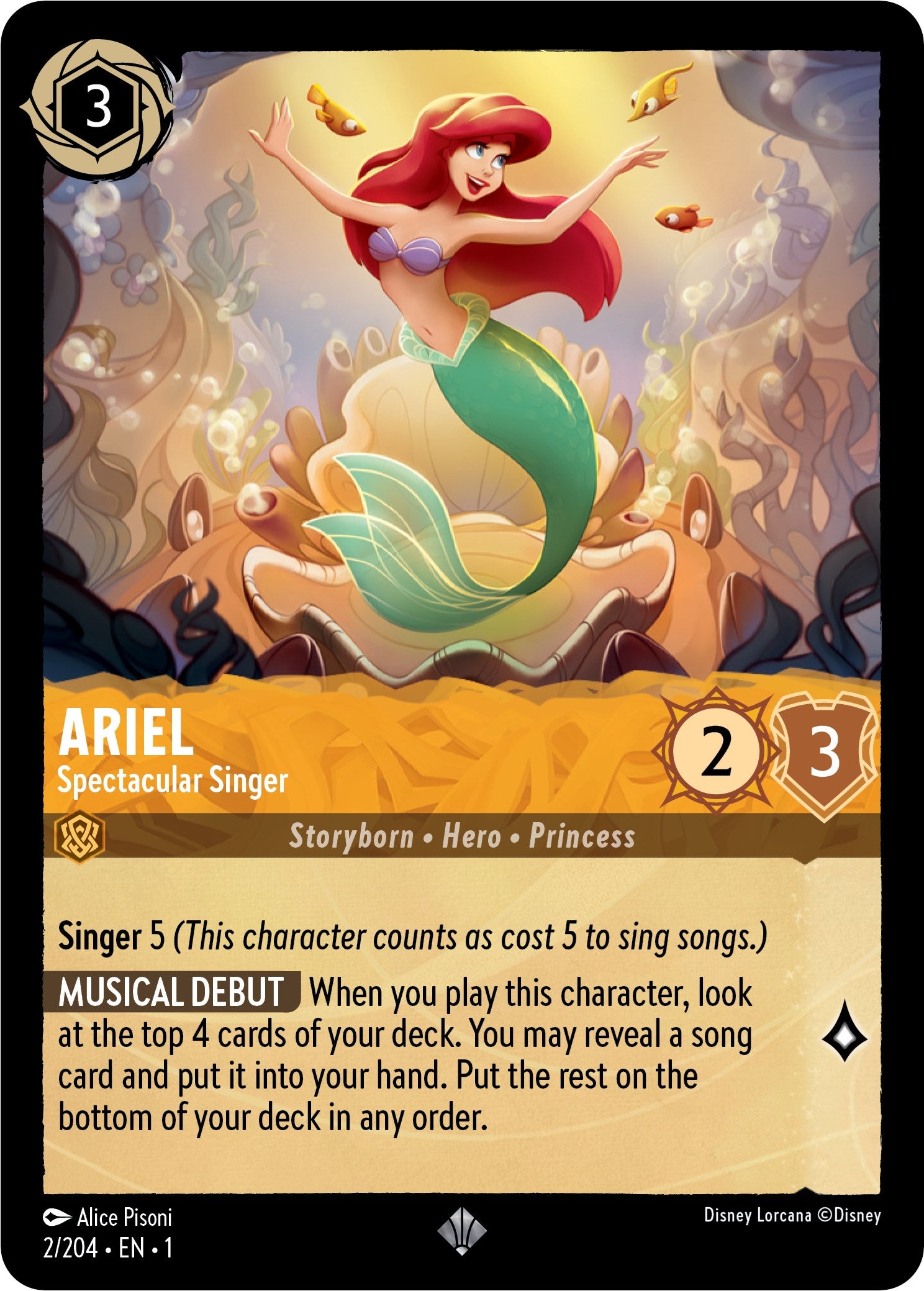 Ariel - Spectactular Singer (2/204) [The First Chapter] | Boutique FDB TCG