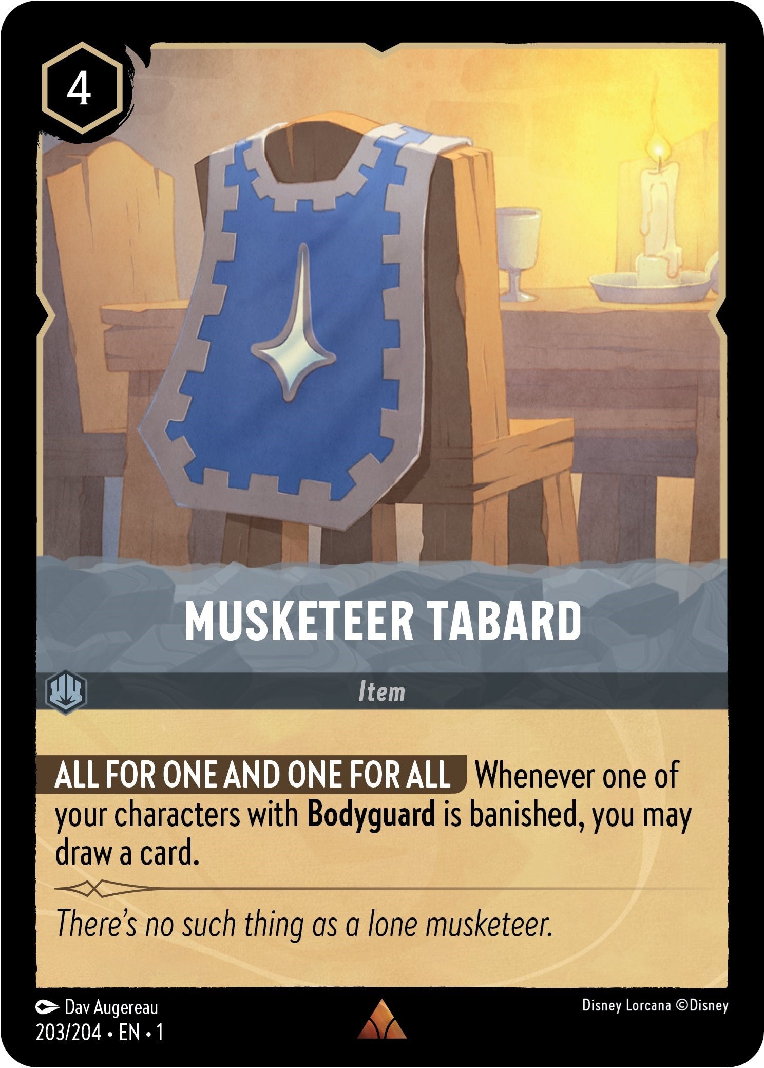 Musketeer Tabard (203/204) [The First Chapter] | Boutique FDB TCG