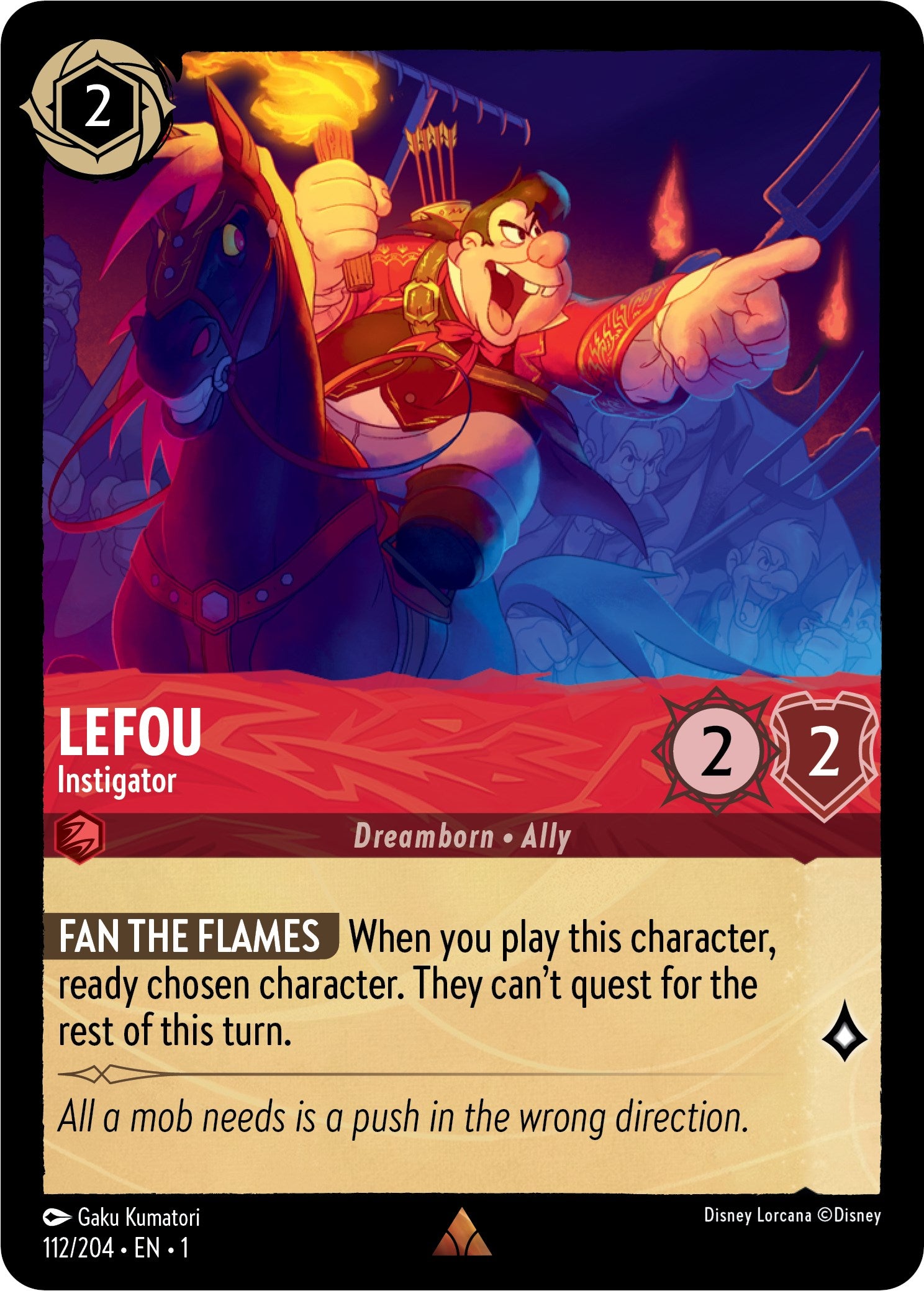 Lefou - Instigator (112/204) [The First Chapter] | Boutique FDB TCG