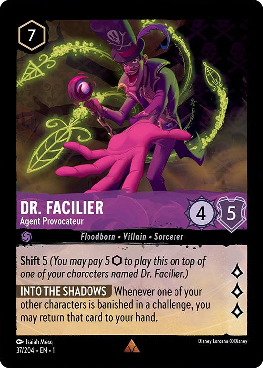 Dr. Facilier - Agent Provocateur (37/204) [The First Chapter] | Boutique FDB TCG