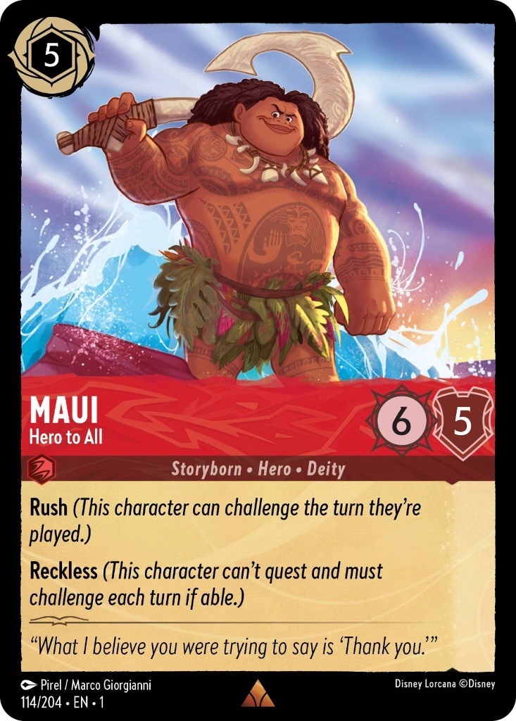 Maui - Hero to All (114/204) [The First Chapter] | Boutique FDB TCG