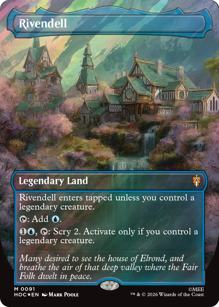 Rivendell (Borderless) (Surge Foil) [The Hobbit: Eternal-Legal] | Boutique FDB TCG