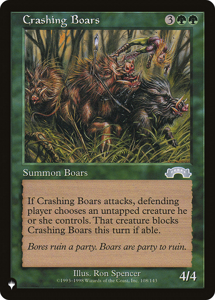 Crashing Boars [The List Reprints] | Boutique FDB TCG