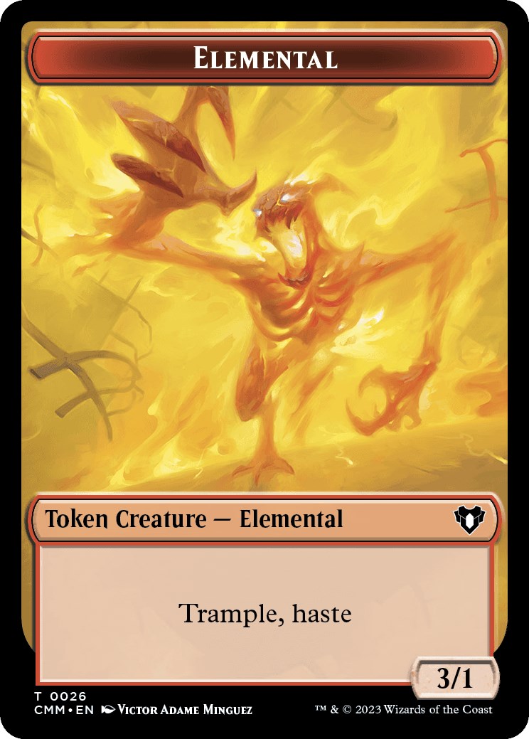 Elemental (0026) // Construct (0041) Double-Sided Token [Commander Masters Tokens] | Boutique FDB TCG