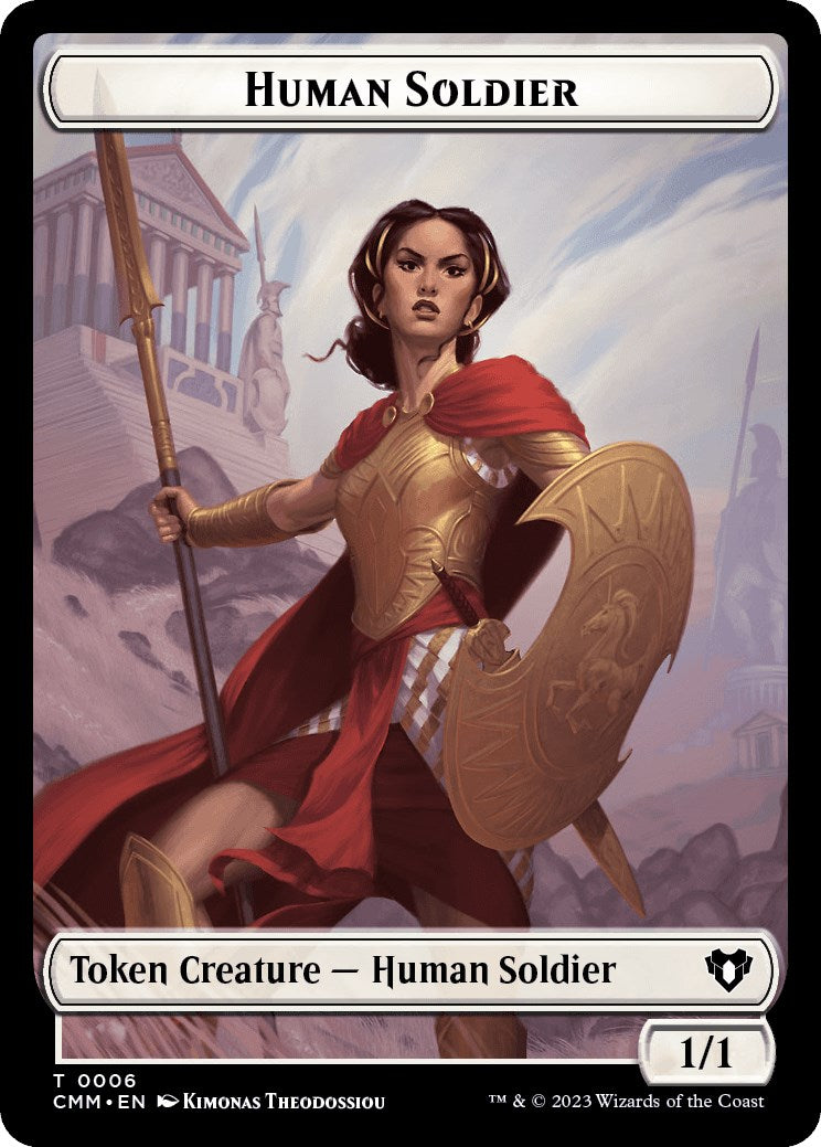 Human Soldier // Zombie (0013) Double-Sided Token [Commander Masters Tokens] | Boutique FDB TCG