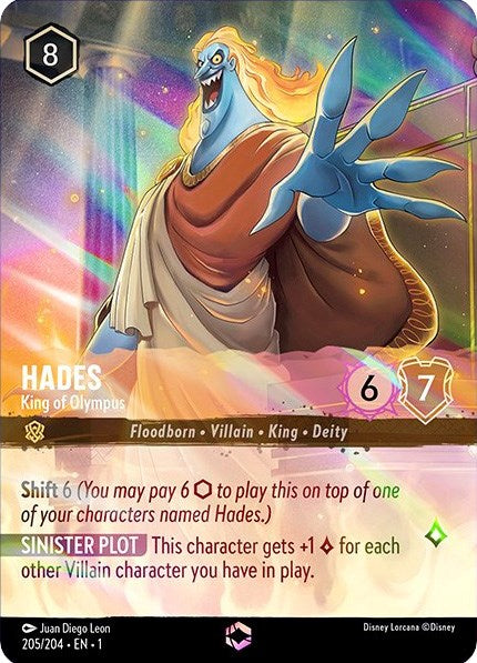 Hades - King of Olympus (Enchanted) (205/204) [The First Chapter] | Boutique FDB TCG