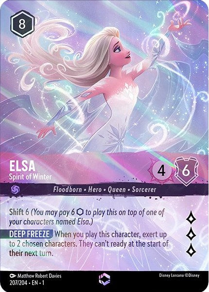 Elsa - Spirit of Winter (Enchanted) (207/204) [The First Chapter] | Boutique FDB TCG