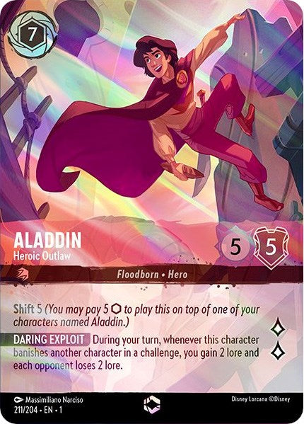 Aladdin - Heroic Outlaw (Enchanted) (211/204) [The First Chapter] | Boutique FDB TCG