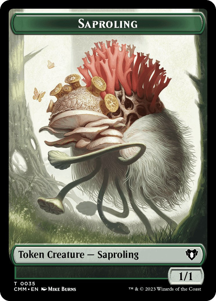 Saproling // Elf Druid Double-Sided Token [Commander Masters Tokens] | Boutique FDB TCG