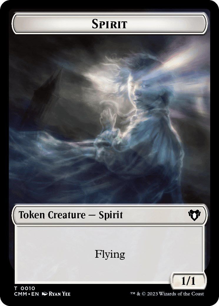 Spirit (0010) // Drake Double-Sided Token [Commander Masters Tokens] | Boutique FDB TCG