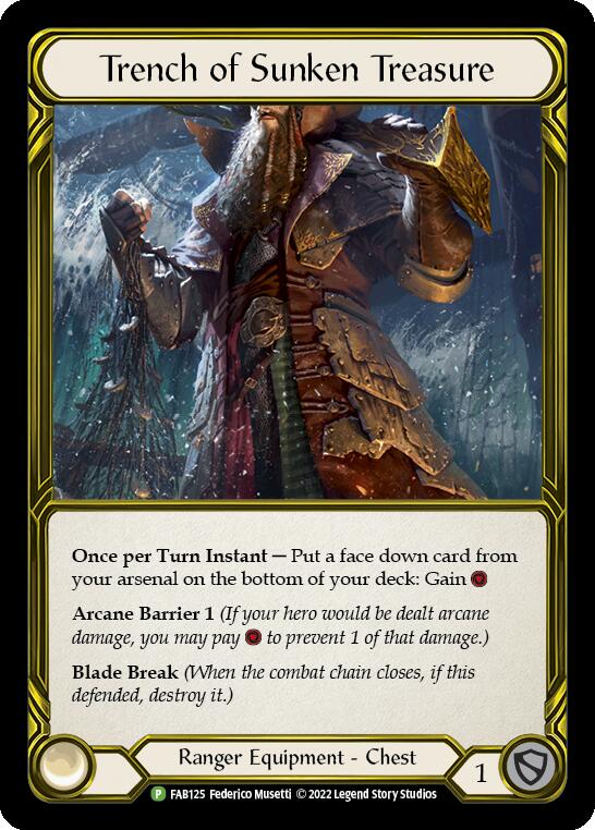 Trench of Sunken Treasure (Golden) [FAB125] (Promo)  Cold Foil | Boutique FDB TCG