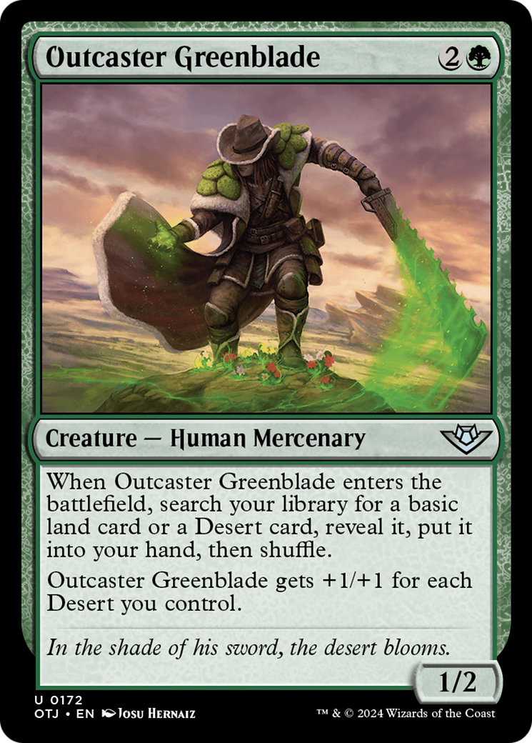Outcaster Greenblade [Outlaws of Thunder Junction] | Boutique FDB TCG