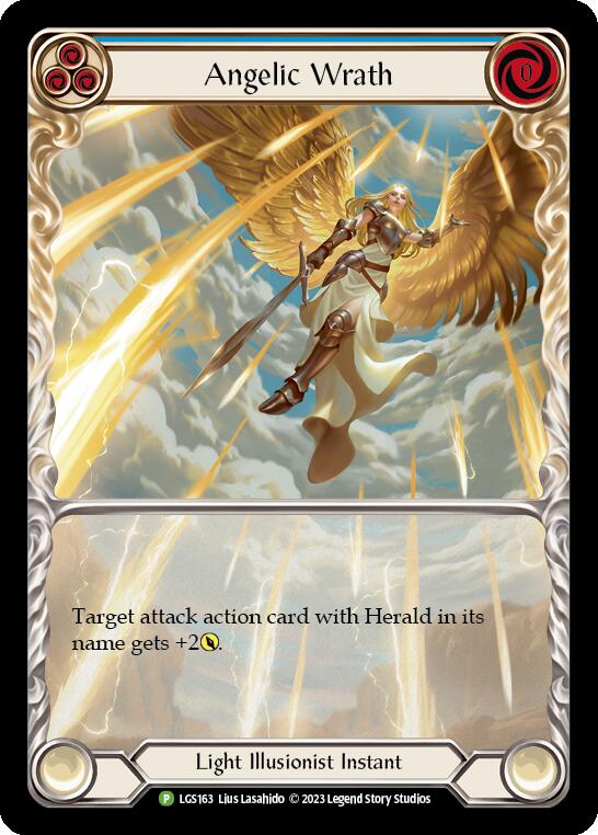 Angelic Wrath (Blue) [LGS163] (Promo)  Rainbow Foil | Boutique FDB TCG