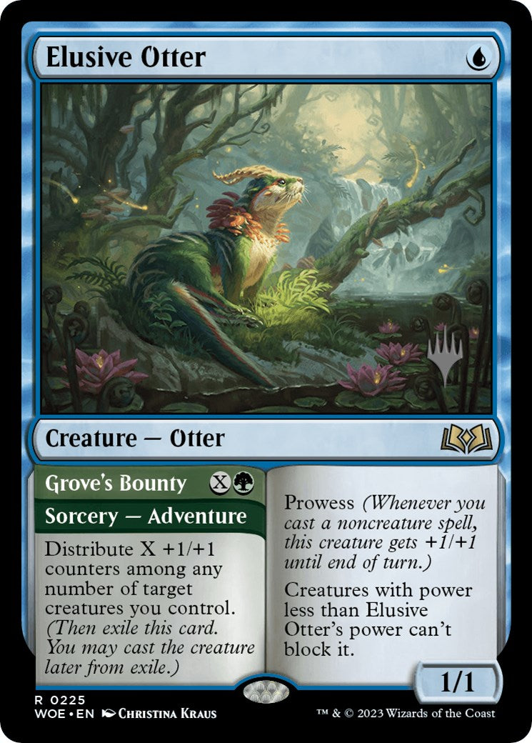 Elusive Otter // Grove's Bounty (Promo Pack) [Wilds of Eldraine Promos] | Boutique FDB TCG