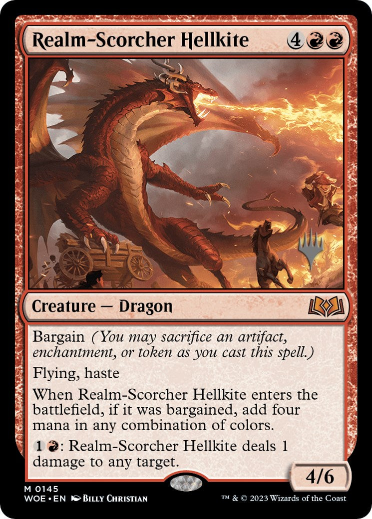 Realm-Scorcher Hellkite (Promo Pack) [Wilds of Eldraine Promos] | Boutique FDB TCG