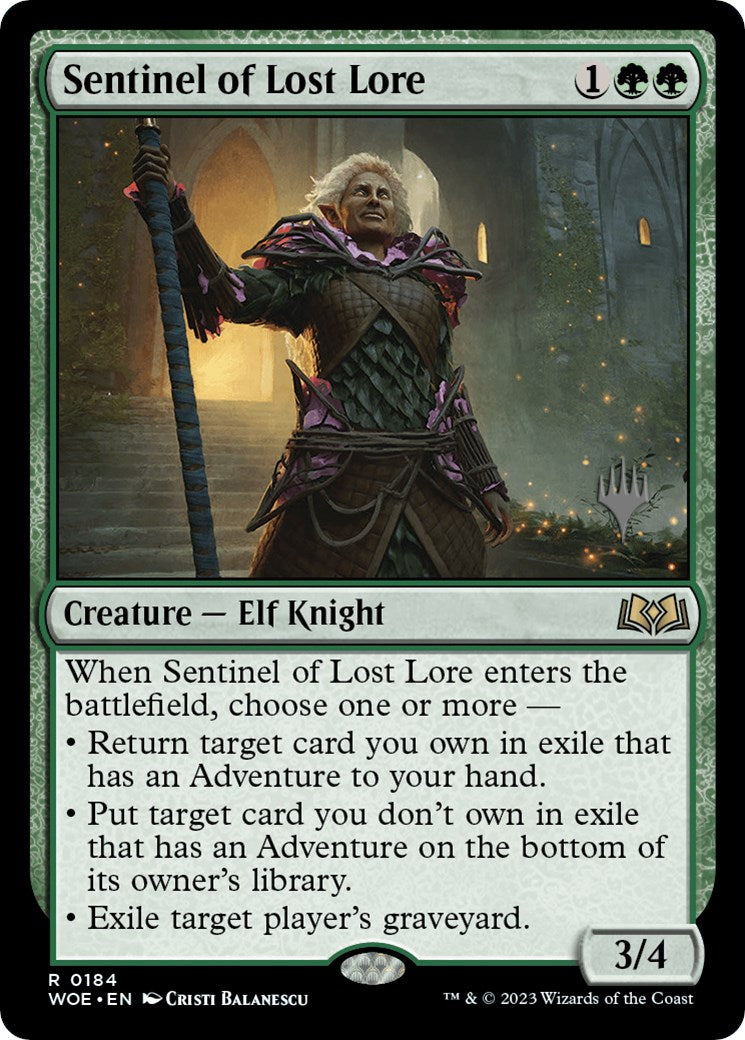 Sentinel of Lost Lore (Promo Pack) [Wilds of Eldraine Promos] | Boutique FDB TCG