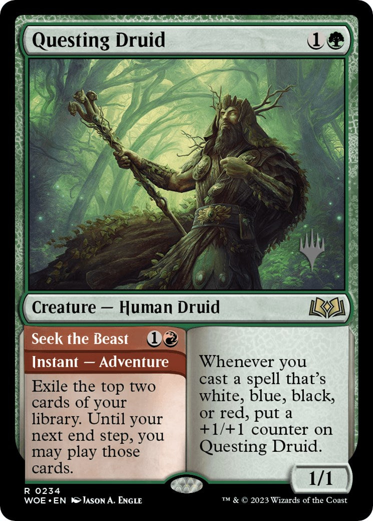 Questing Druid (Promo Pack) [Wilds of Eldraine Promos] | Boutique FDB TCG