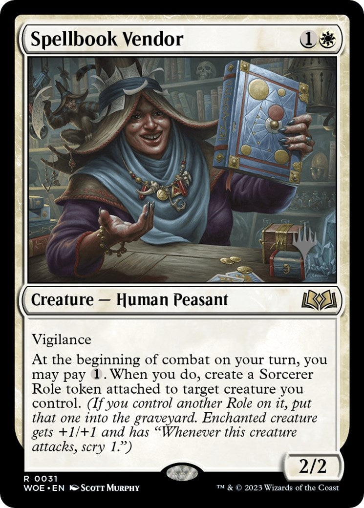 Spellbook Vendor (Promo Pack) [Wilds of Eldraine Promos] | Boutique FDB TCG